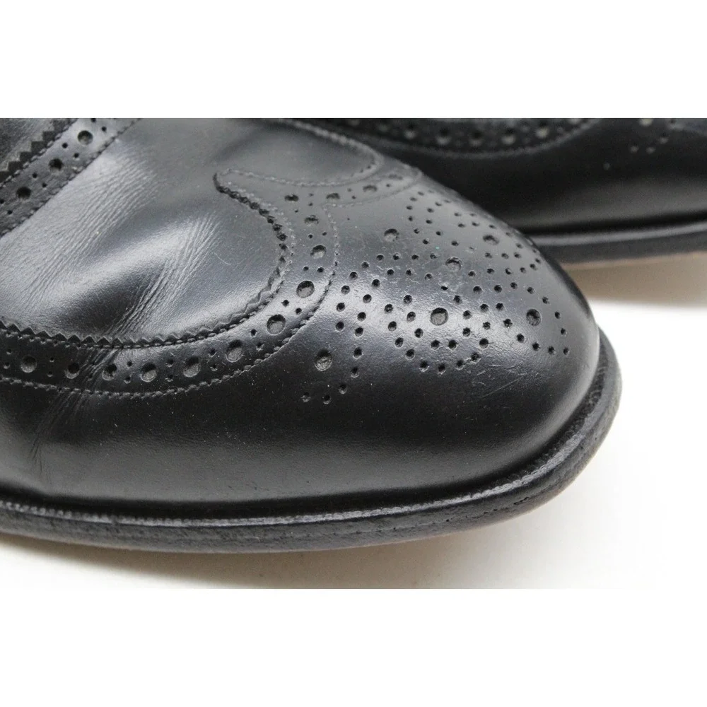 Vintage FOOTJOY Classics‎ Wingtip Black Oxford Shoes Sz 8.5EEE USA Made